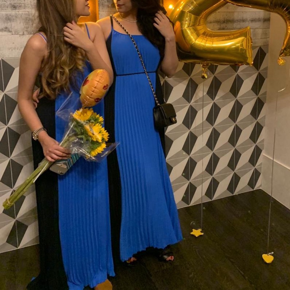 Blue and black Long dress